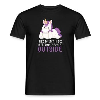 Lustiger Einhorn Spruch I Einhörner - Männer T-Shirt - Schwarz - Vorne - AI Model Male 178 light (178cm)