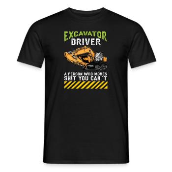 Lustiger Bagger Spruch für Baggerfahrer - Männer T-Shirt - Schwarz - Vorne - AI Model Male 178 light (178cm)