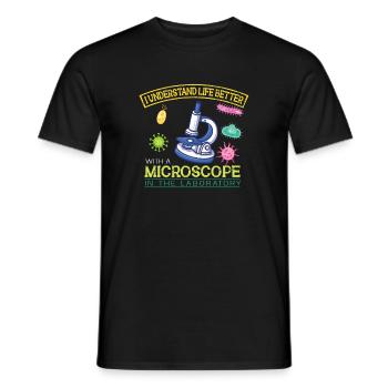 Biologie Lehrer Motiv Naturwissenschaft - Männer T-Shirt - Schwarz - Vorne - AI Model Male 178 light (178cm)
