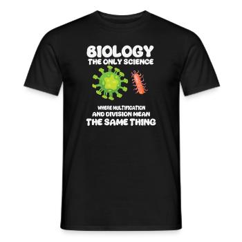 Biologie Lehrer Motiv Naturwissenschaft - Männer T-Shirt - Schwarz - Vorne - AI Model Male 178 light (178cm)