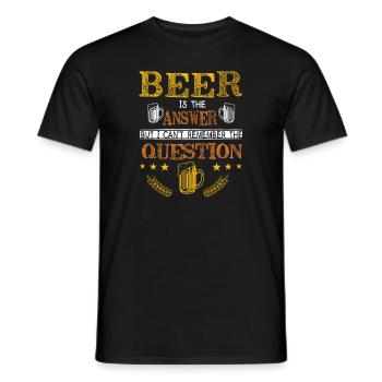 Feiern Bier Party Spruch I Biertrinken - Männer T-Shirt - Schwarz - Vorne - AI Model Male 178 light (178cm)