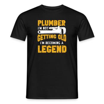 Handwerker Installateur Spruch Klempner - Männer T-Shirt - Schwarz - Vorne - AI Model Male 178 light (178cm)