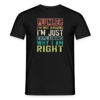 Handwerker Installateur Spruch Klempner - Männer T-Shirt - Schwarz - Vorne - AI Model Male 178 light (178cm)