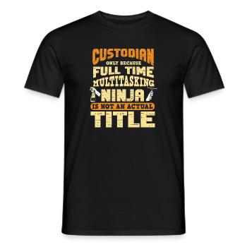 Putzfrau Spruch Reinigungskraft Putzfee - Männer T-Shirt - Schwarz - Vorne - AI Model Male 178 light (178cm)
