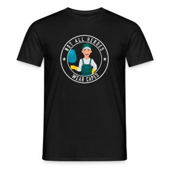 Putzfrau Spruch Reinigungskraft Putzfee - Männer T-Shirt - Schwarz - Vorne - AI Model Male 178 light (178cm)