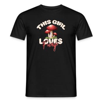 Pilzsammler Pilz Motiv für Pilzsucher - Männer T-Shirt - Schwarz - Vorne - AI Model Male 178 light (178cm)