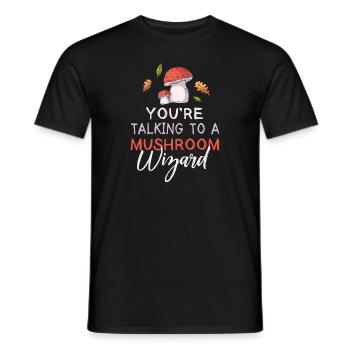 Pilzsammler Pilz Motiv für Pilzsucher - Männer T-Shirt - Schwarz - Vorne - AI Model Male 178 light (178cm)