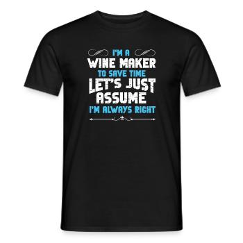 Winzer Wein Spruch für Weinliebhaber - Männer T-Shirt - Schwarz - Vorne - AI Model Male 178 light (178cm)