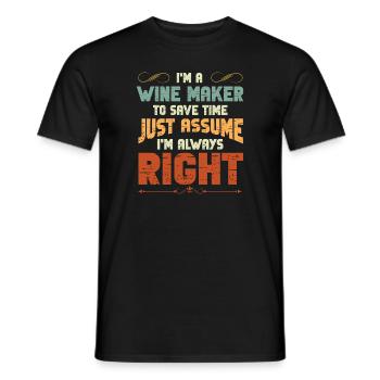 Winzer Wein Spruch für Weinliebhaber - Männer T-Shirt - Schwarz - Vorne - AI Model Male 178 light (178cm)