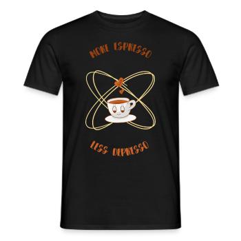 Espresso, Coffee, Kaffee, Latte, Geschenkidee, Fun - Männer T-Shirt - Schwarz - Vorne - AI Model Male 178 light (178cm)