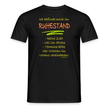 BD - ich befinde mich im Ruhestand - keine Zeit - - Männer T-Shirt - Schwarz - Vorne - AI Model Male 178 light (178cm)