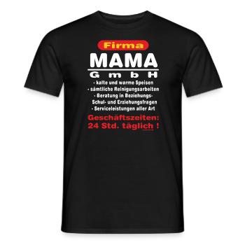 BD - Firma Mama GmbH - Kostenfrei Lebenslang - - Männer T-Shirt - Schwarz - Vorne - AI Model Male 178 light (178cm)