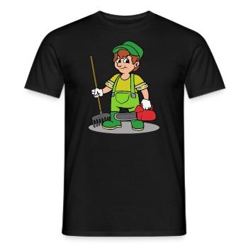 Jardinier - T-shirt homme - noir - Devant - AI Model Male 178 light (178cm)