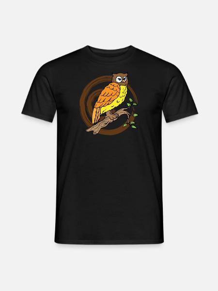 Motif de chouette nuit chouette cadeau pour les hiboux - T-shirt homme - noir