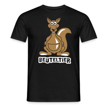 Känguru - Beuteltier - 2C - Männer T-Shirt - Schwarz - Vorne - AI Model Male 178 light (178cm)