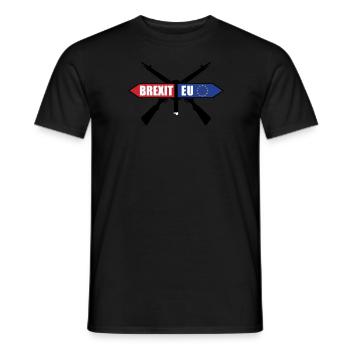 Brexit Tee Shirt Joke - Men's T-Shirt - black - Front - AI Model Male 178 light (178cm)
