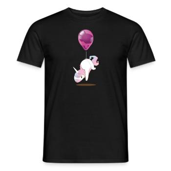 Süßes Einhorn Ballon T-Shirt Kinder - Männer T-Shirt - Schwarz - Vorne - AI Model Male 178 light (178cm)