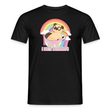 I Hate Mondays Coffee Dog T-Shirt - Men's T-Shirt - black - Front - AI Model Male 178 light (178cm)