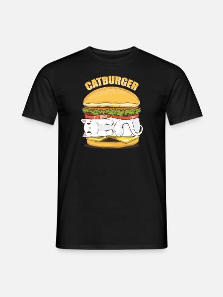 Cats Burger Catburger - Men's T-Shirt - black