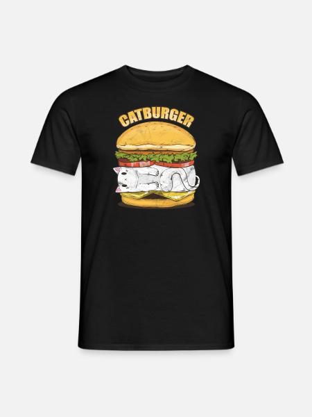 Cats Burger Catburger - Men's T-Shirt - black