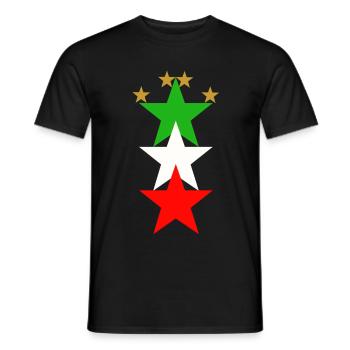 Motif d'éventail Italie - T-shirt homme - noir - Devant - AI Model Male 178 light (178cm)