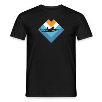 flight - Men's T-Shirt - black - Front - AI Model Male 178 light (178cm)
