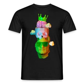 En pensant à l'été - T-shirt homme - noir - Devant - AI Model Male 178 light (178cm)