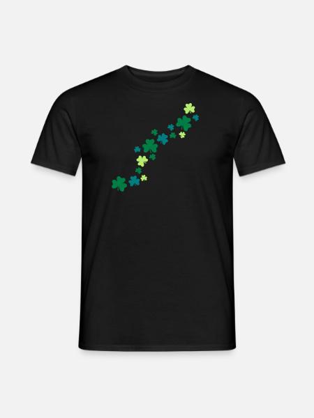 Shamrocks - Männer T-Shirt - Schwarz