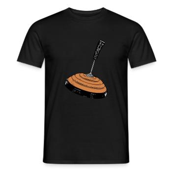 Eisstock eisstockschießen stock schießen - Männer T-Shirt - Schwarz - Vorne - AI Model Male 178 light (178cm)