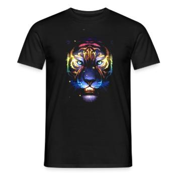 Phosphoreszierende Tiger kreative Kunst Enzo volo - Männer T-Shirt - Schwarz - Vorne - AI Model Male 178 light (178cm)