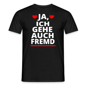 Ich gehe auch Fremd betrügen T-Shirt Ehefrau - Männer T-Shirt - Schwarz - Vorne - AI Model Male 178 light (178cm)