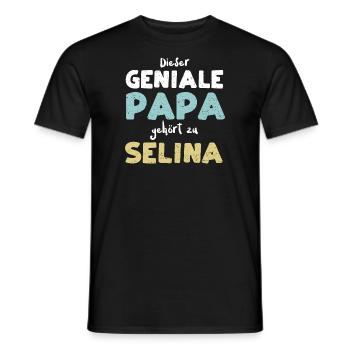 Dieser Geniale Papa Gehört Zu Se... - Männer T-Shirt - Schwarz - Vorne - AI Model Male 178 light (178cm)