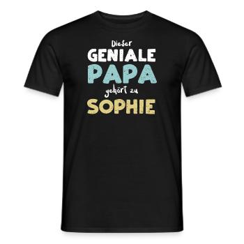 Dieser Geniale Papa Gehört Zu So... - Männer T-Shirt - Schwarz - Vorne - AI Model Male 178 light (178cm)