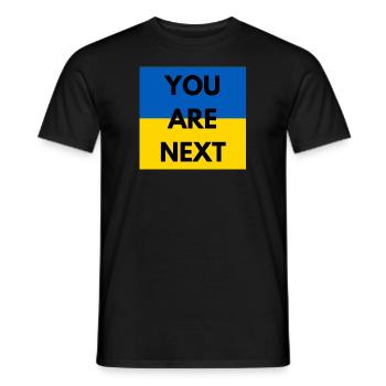 UKRAINE YOU ARE NEXT - T-shirt homme - noir - Devant - AI Model Male 178 light (178cm)