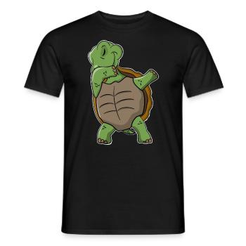 Dabbing Turtle - Men's T-Shirt - black - Front - AI Model Male 178 light (178cm)