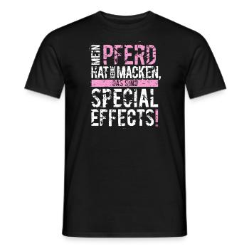 Mein Pferd hat keine Macken - Männer T-Shirt - Schwarz - Vorne - AI Model Male 178 light (178cm)