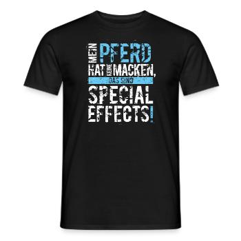 Mein Pferd hat keine Macken - Männer T-Shirt - Schwarz - Vorne - AI Model Male 178 light (178cm)