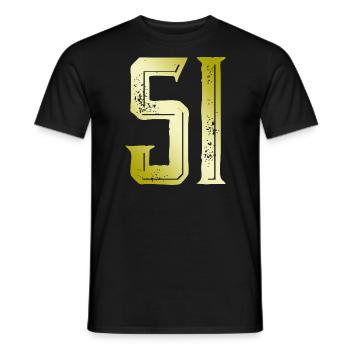 51 Symbole numérique - T-shirt homme - noir - Devant - AI Model Male 178 light (178cm)