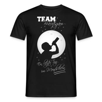 Team bräutigam JGA Letzter Tanz im Mondschein - Männer T-Shirt - Schwarz - Vorne - AI Model Male 178 light (178cm)