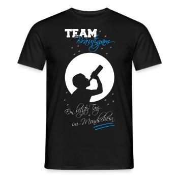 Team Bräutigam JGA Letzter Tanz im Mondschein - Männer T-Shirt - Schwarz - Vorne - AI Model Male 178 light (178cm)