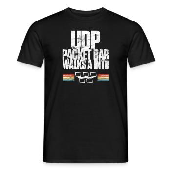 La barre de paquets UDP entre dans - T-shirt homme - noir - Devant - AI Model Male 178 light (178cm)