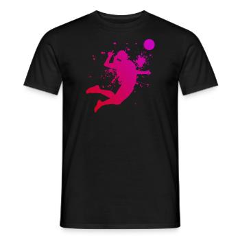 Volleyball masculin volleyball volley - T-shirt homme - noir - Devant - AI Model Male 178 light (178cm)