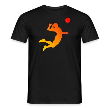 Volleyball Volleyballer Volleyballspieler - Männer T-Shirt - Schwarz - Vorne - AI Model Male 178 light (178cm)