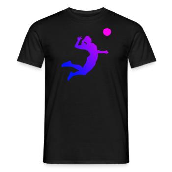 Joueuses de volleyball féminin - T-shirt homme - noir - Devant - AI Model Male 178 light (178cm)