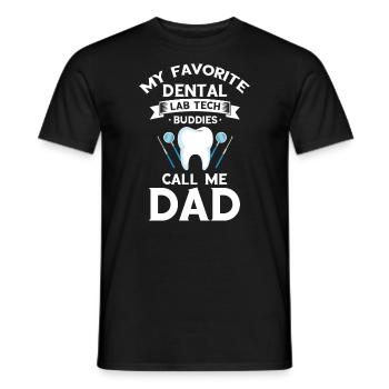 Conception de cliniques dentaires et de techniciens de laboratoire dentaire - T-shirt homme - noir - Devant - AI Model Male 178 light (178cm)
