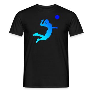 Volleyball masculin - T-shirt homme - noir - Devant - AI Model Male 178 light (178cm)