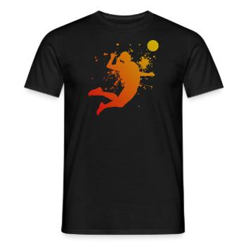 Volleyballer Volleyballspieler Volleyballspielen - Männer T-Shirt - Schwarz - Vorne - AI Model Male 178 light (178cm)