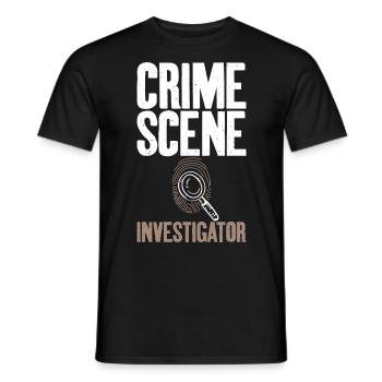 Tatortermittler Privatdetektiv Experte Grafik - Männer T-Shirt - Schwarz - Vorne - AI Model Male 178 light (178cm)