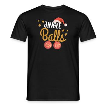 Weihnachten Männer Humor Lustig Jingle Balls - Männer T-Shirt - Schwarz - Vorne - AI Model Male 178 light (178cm)