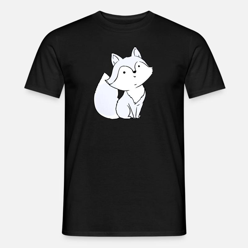 Polarfuchs - Männer T-Shirt - Schwarz